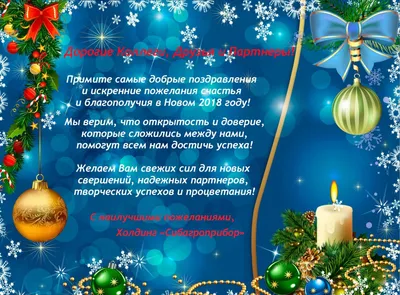 Новогодние поздравления от коллег и партнеров – Союз ДПО