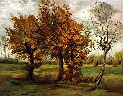Картинка с осенним пейзажем с началом осени