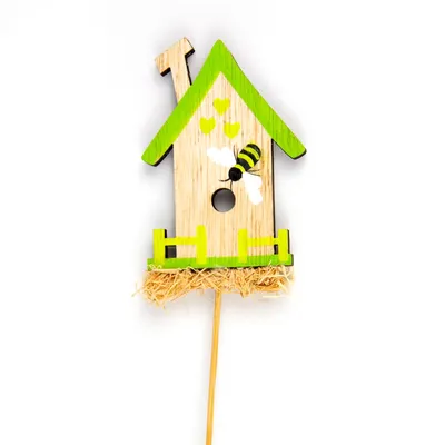 Вставка Домик с пчелками, х20см, зеленый купить недорого с доставкой  по Москве в интернет-магазине Азалия Декор