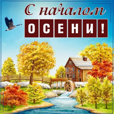 Картинка с осенним пейзажем с началом осени