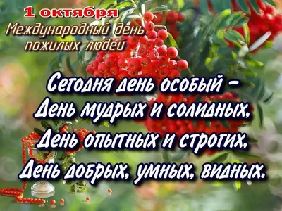 🍃❤️🌼🌿🌹🌿🌼❤️🍃 С Днём пожилого человека 1 октября!