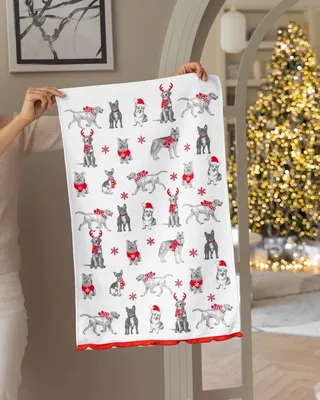 Полотенце с новогодними песиками – в стильном интернет-магазине DECORAHOLIC