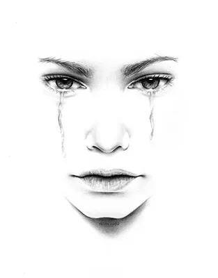 Иллюстрация Плачущая девушка в стиле 2d | 