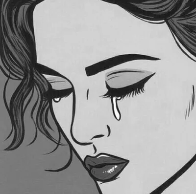 Плачущая девушка» поп-арт, комикс…» — создано в Шедевруме