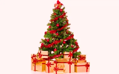 Новогодняя елка с подарками - 57 фото