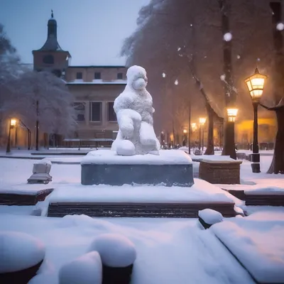 ❄️Снежный «Бэнкси»! С приходом зимы…» — создано в Шедевруме