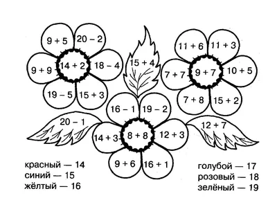 Раскраски по математике для 1 класса распечатать или скачать бесплатно в  формате PDF.