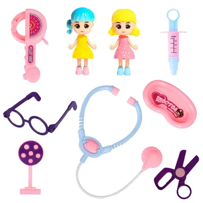 Набор доктора детский с маленькими куклами для девочек / Сюжетно-ролевой  набор медика для игр с пупсами - купить с доставкой по выгодным ценам в  интернет-магазине OZON (1161752322)