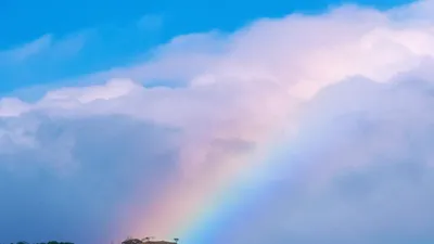Фон небо с радугой - 62 фото