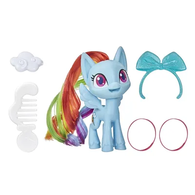 Набор игровой My Little Pony Волшебная пони Рейнбоу Дэш с расческой  E97625L0 купить по цене 0 руб. в Санкт-Петербурге — интернет магазин  