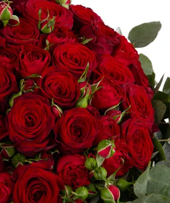Букет "Букет из 35 роз "Чудо" с сердечками " в салоне «Freesia»