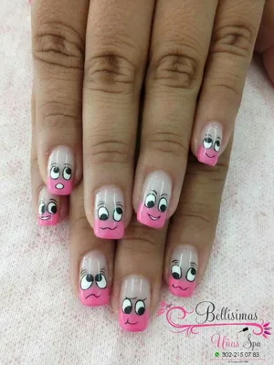 Pin by Jennis U. on animales | Pink nail art, Nail art stripes, Nail art