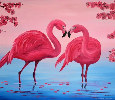 Розовый фламинго...» — создано в Шедевруме