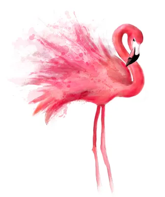 Интерьерная картина на холсте "Розовый фламинго на озере - арт" размер  30x40 см - купить по низкой цене в интернет-магазине OZON (528191375)