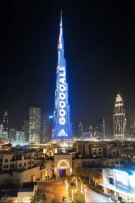 Светодиодная панель Бурдж-Халифа становится самым высоким футбольным  результатом в мире