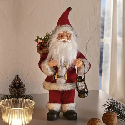 Санта Клаус пудровый с ёлкой 60х33х23 см - ✓Купить в магазине Кактус