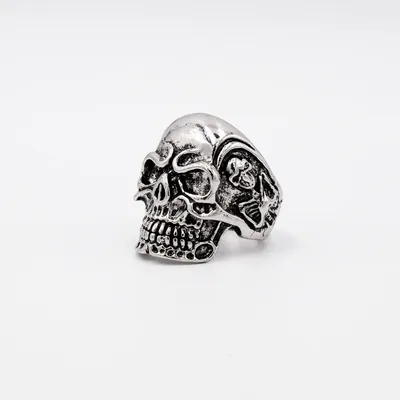 Кольцо череп с скелетами - купить с доставкой по выгодным ценам в  интернет-магазине OZON (1156107903)
