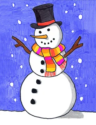 Снеговик мультяшный рисунок - 64 фото