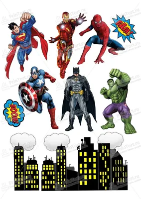 вафельная картинка геро марвел | Трафареты для печати, Торт в стиле марвел,  Супергерои