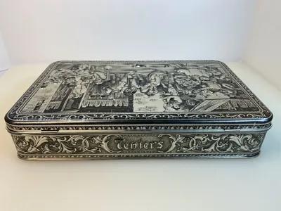 Vintage Teniers 3D Tin Box w/Dancing People, Dog, Socializing, Rectangular  Shape | eBay