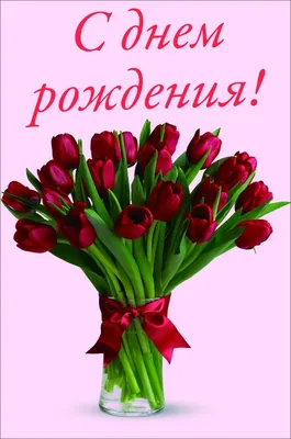 Картинка с розовыми тюльпанами Софии на день рождения