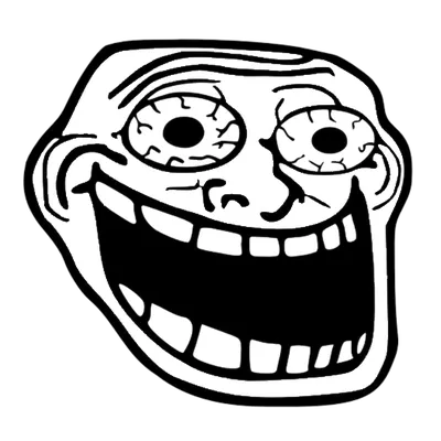 Internet meme trollface design Royalty Free Vector Image