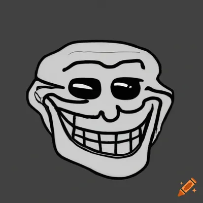 Internet meme trollface design Royalty Free Vector Image