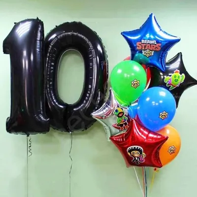 Набор шаров "С цифрой 10" — купить в интернет-магазине Onballoon по цене   руб.