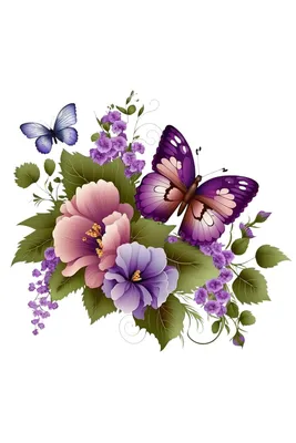 Луг с цветами и бабочками (82 фото) - 82 фото