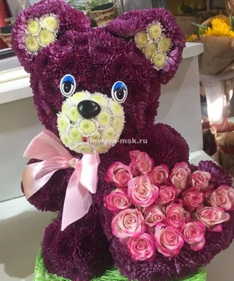 Букет из 26 роз Кения, Мишки и конфет | Студия доставки цветов Азалия -  Барнаул