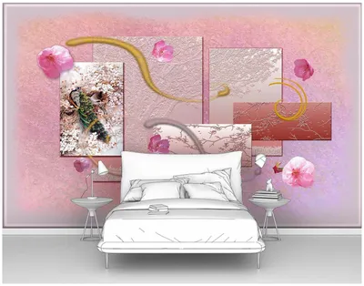 Фотообои на стену первое ателье "Абстрактные картинки с цветочками" 160х100  см (ШхВ), флизелиновые Premium — купить в интернет-магазине по низкой цене  на Яндекс Маркете