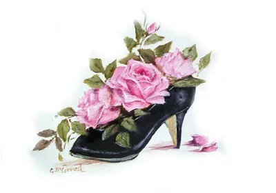 Туфли с цветами - 72 фото