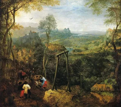 Сорока на виселице Картина Питера Брейгеля