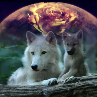 Волчица с волчатами (59 фото) | Волчата, Дух волка, Живопись с волками