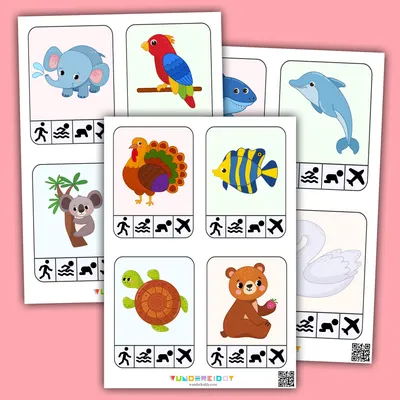 Развивающие карточки Домана для детей Дикие животные - YouTube
