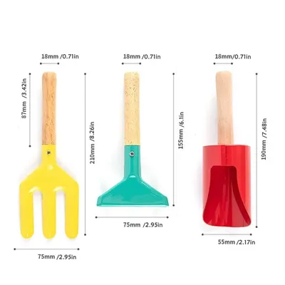 Детский садовый инструмент карамельного цвета, мини металлический Мастерок  с деревянной ручкой, садовые инструменты, шпатель для детей | AliExpress