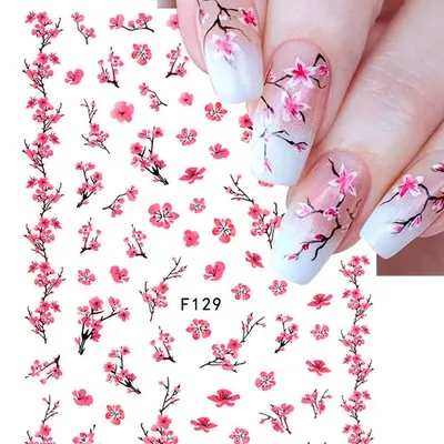 Сакура на ногтях | Cherry Blossom Nails Tutorial - YouTube