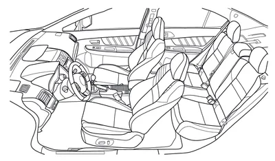 Салон машины рисунок - 69 фото