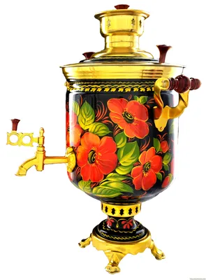 Samovar with traditional russian ornament isolated | Drawing for kids, Art  for kids, Vector images