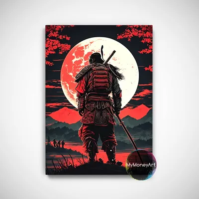 A woman samurai in japanese art style poster on Craiyon