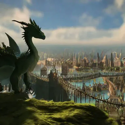 Город драконов, очень красивые …» — создано в Шедевруме