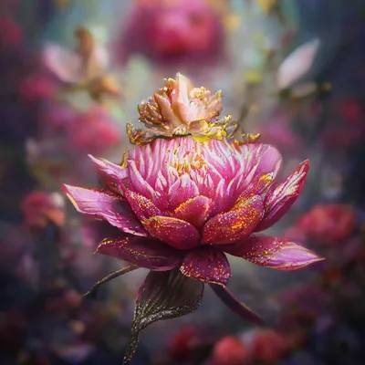 Самый красивый цветок в мире крупным планом генеративный ии | Премиум Фото