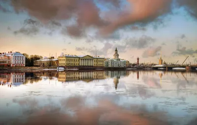 Фото Санкт-Петербург Россия Небо речка в ночи город