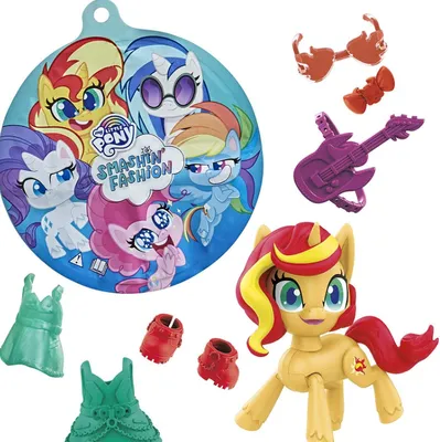 My Little Pony Poppin Pony Smashin' Fashion Sunset Shimmer Play Set 3"  Poseable Figure with Fashion Accessories and Surprise Toy Unboxing! -  