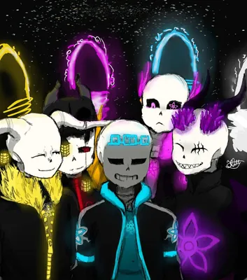 Описание всех сансов из разных АУ. | Undertale {Rus} Amino