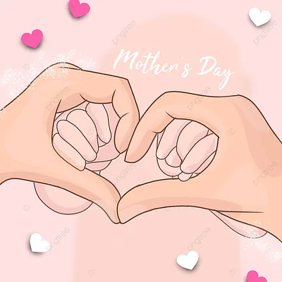 Счастливая мама дня мама держит ее детскую руку, счастливого дня матери,  день матери, мама фон картинки и Фото для бесплатной загрузки