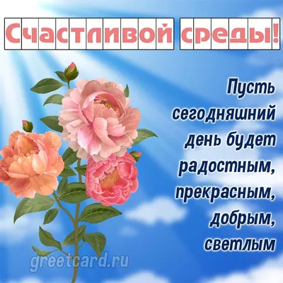 Счастливой Среды! 💐 | Счастливой среды, Открытки, Весна