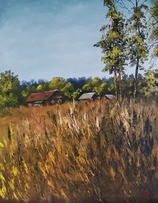 Картина Сельский пейзаж ᐉ Makovskyi Sergii ᐉ онлайн-галерея Molbert.