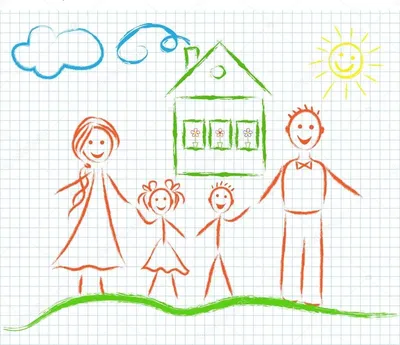 Как нарисовать семью из 5 человек (50 фото) » Идеи поделок и аппликаций  своими руками - Папикпро.КОМ