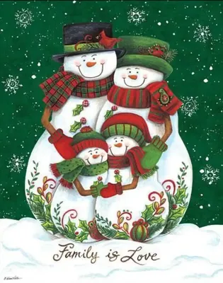 Картина по номерам "Семья снеговиков", 40x50 см — купить в  интернет-магазине по низкой цене на Яндекс Маркете